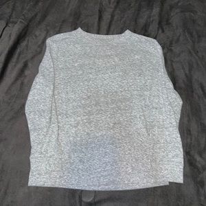 Cat & Jack Kid Boy Lightweight Basic Long Sleeve Gray Shirt